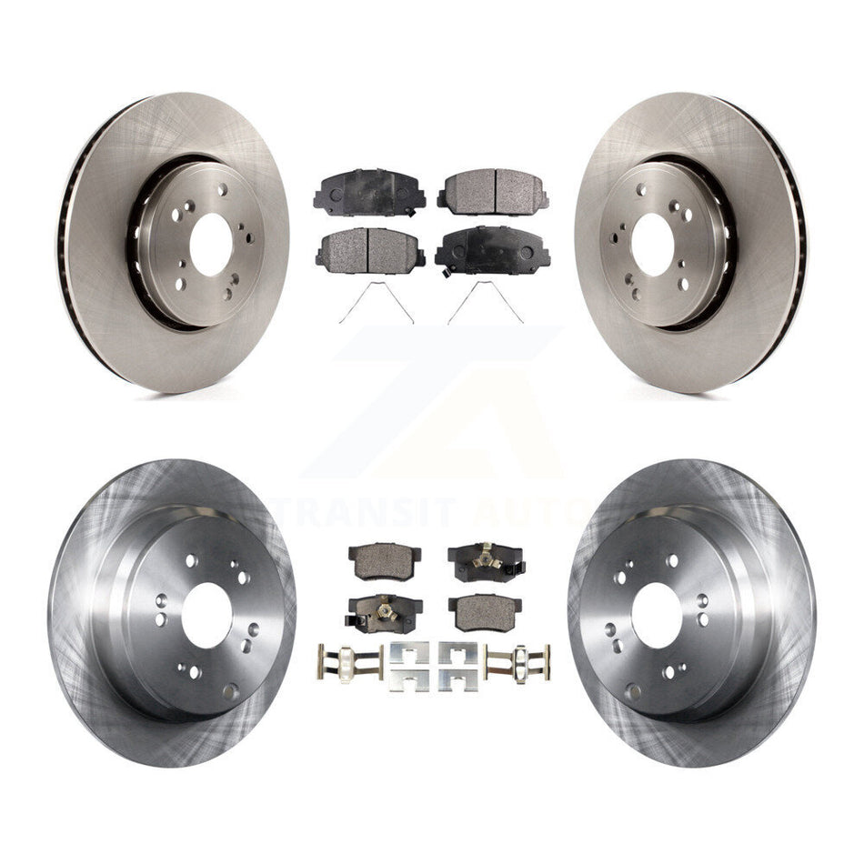 Front Rear Disc Brake Rotors And Semi-Metallic Pads Kit For 2013-2018 Acura RDX K8F-101447