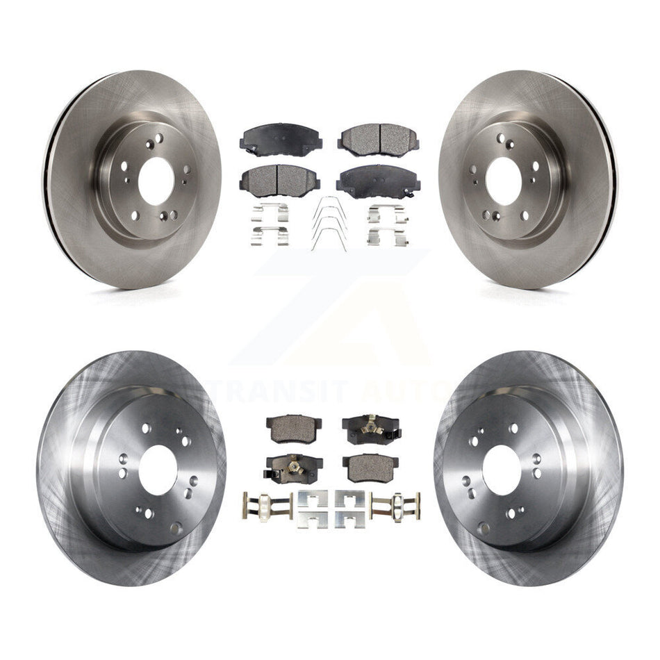 Front Rear Disc Brake Rotors And Semi-Metallic Pads Kit For 2012-2016 Honda CR-V FWD K8F-101452