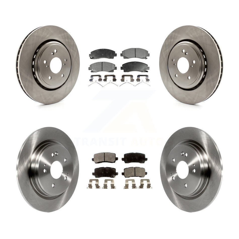 Front Rear Disc Brake Rotors And Semi-Metallic Pads Kit For 2015-2020 Acura TLX K8F-101459