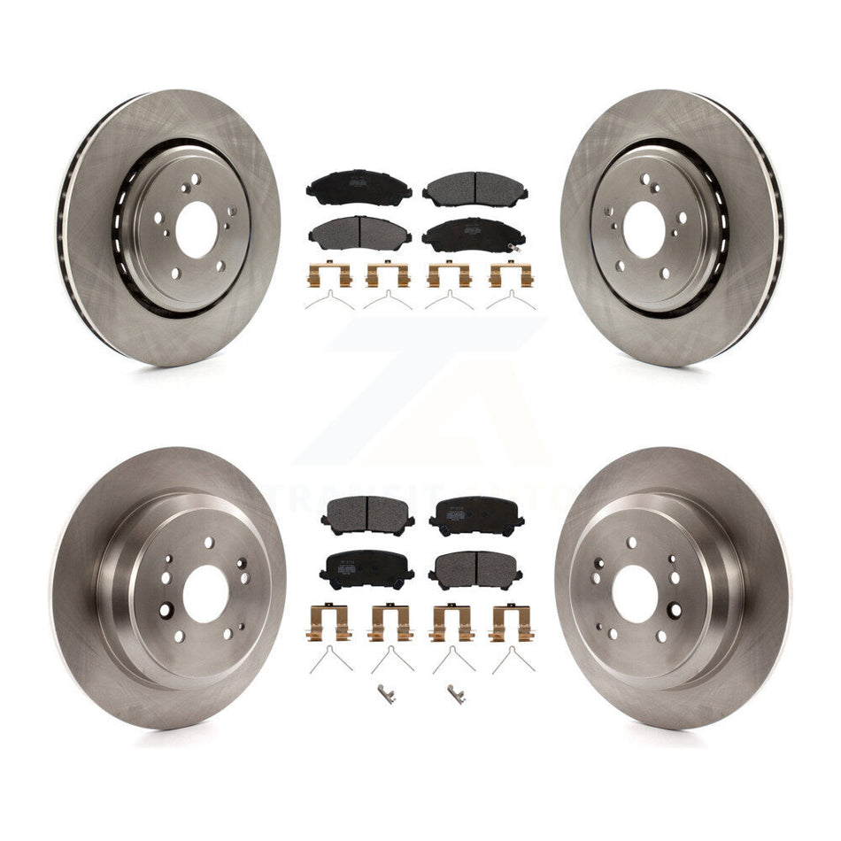 Front Rear Disc Brake Rotors And Semi-Metallic Pads Kit For 2014-2016 Acura MDX K8F-101460