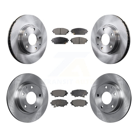 Front Rear Disc Brake Rotors And Semi-Metallic Pads Kit For Mazda 3 Sport K8F-101469