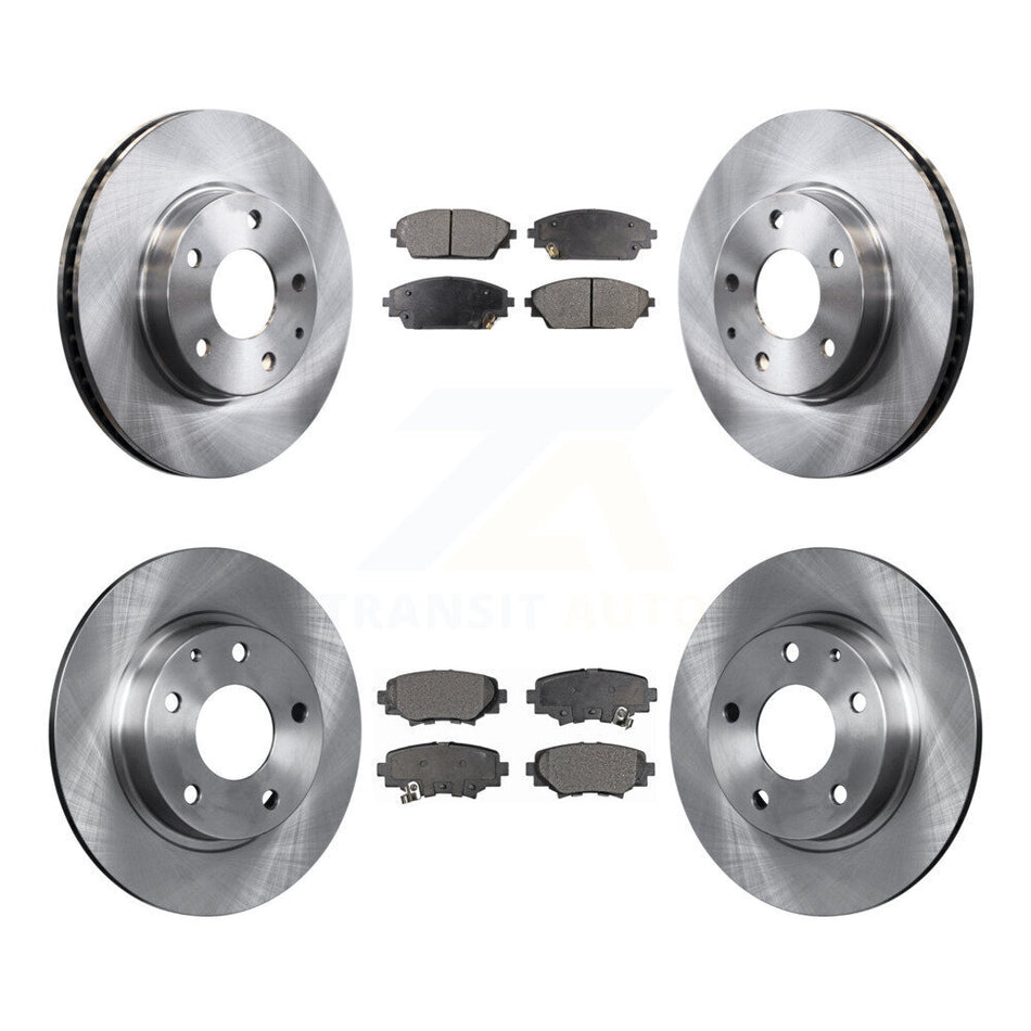 Front Rear Disc Brake Rotors And Semi-Metallic Pads Kit For Mazda 3 Sport K8F-101469