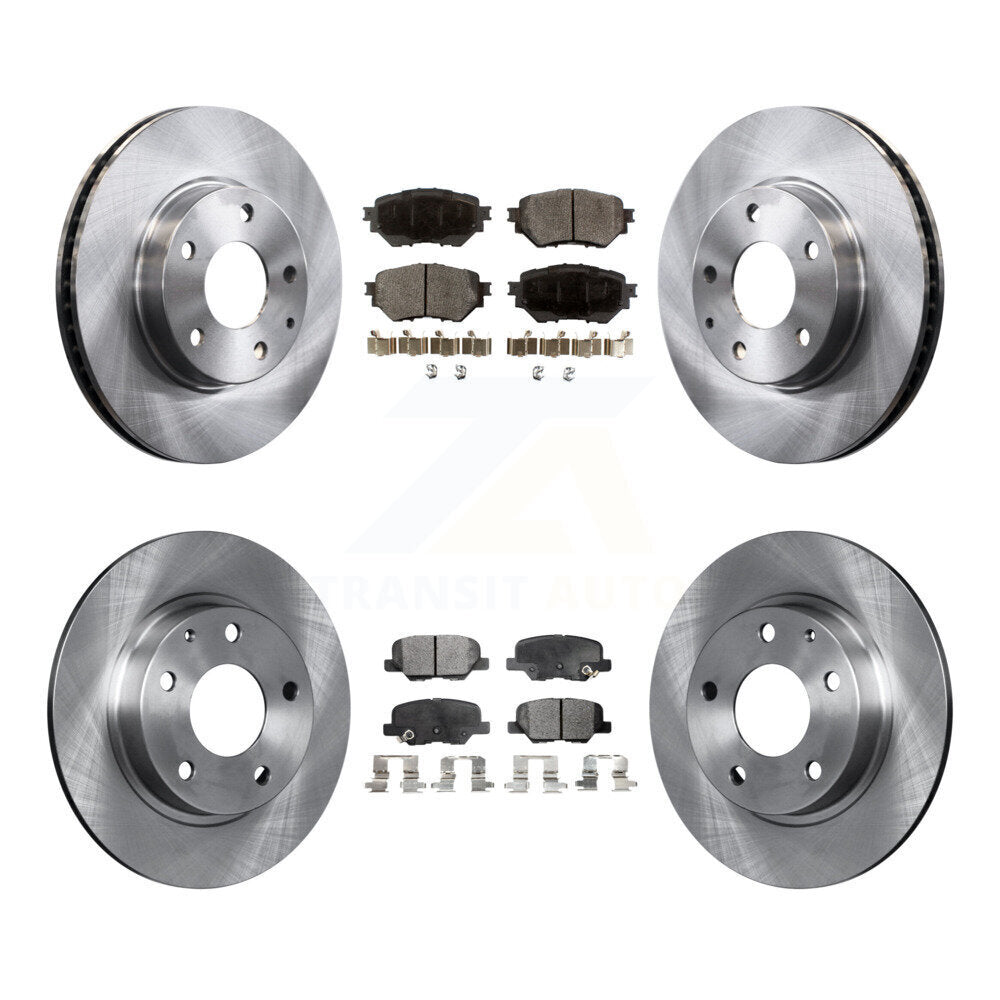 Front Rear Disc Brake Rotors And Semi-Metallic Pads Kit For Mazda 3 Sport K8F-101471