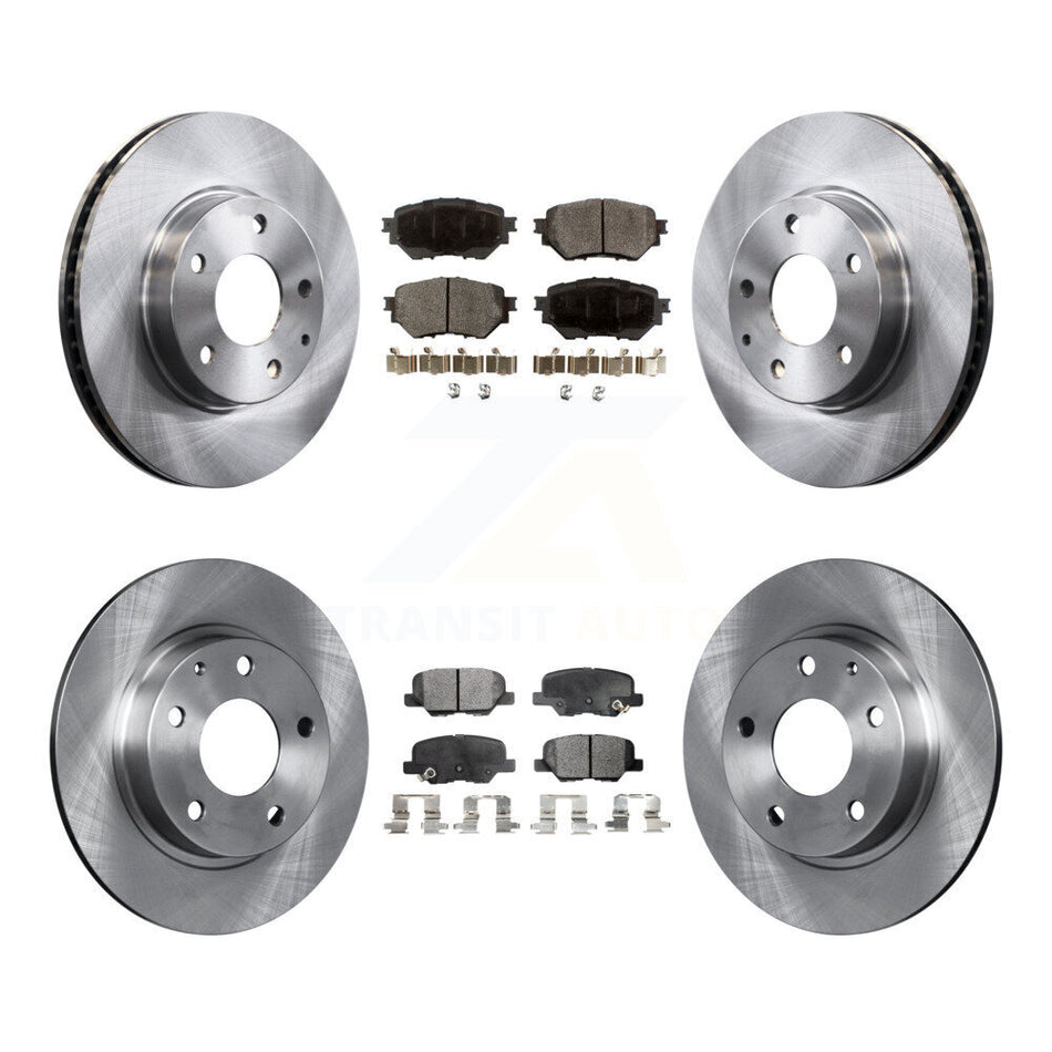 Front Rear Disc Brake Rotors And Semi-Metallic Pads Kit For Mazda 3 Sport K8F-101471