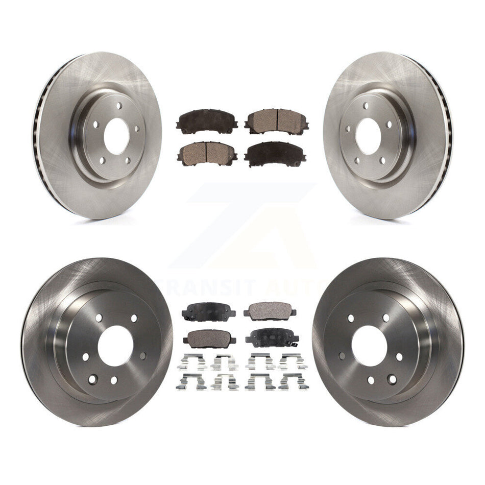 Front Rear Disc Brake Rotors And Semi-Metallic Pads Kit For Nissan Rogue K8F-101476
