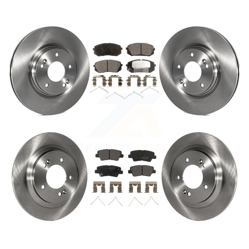 Front Rear Disc Brake Rotors And Semi-Metallic Pads Kit For Kia Optima With Electric Parking K8F-101483