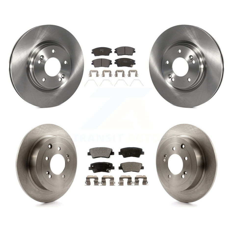 Front Rear Disc Brake Rotors And Semi-Metallic Pads Kit For Hyundai Tucson Kia Sportage K8F-101484