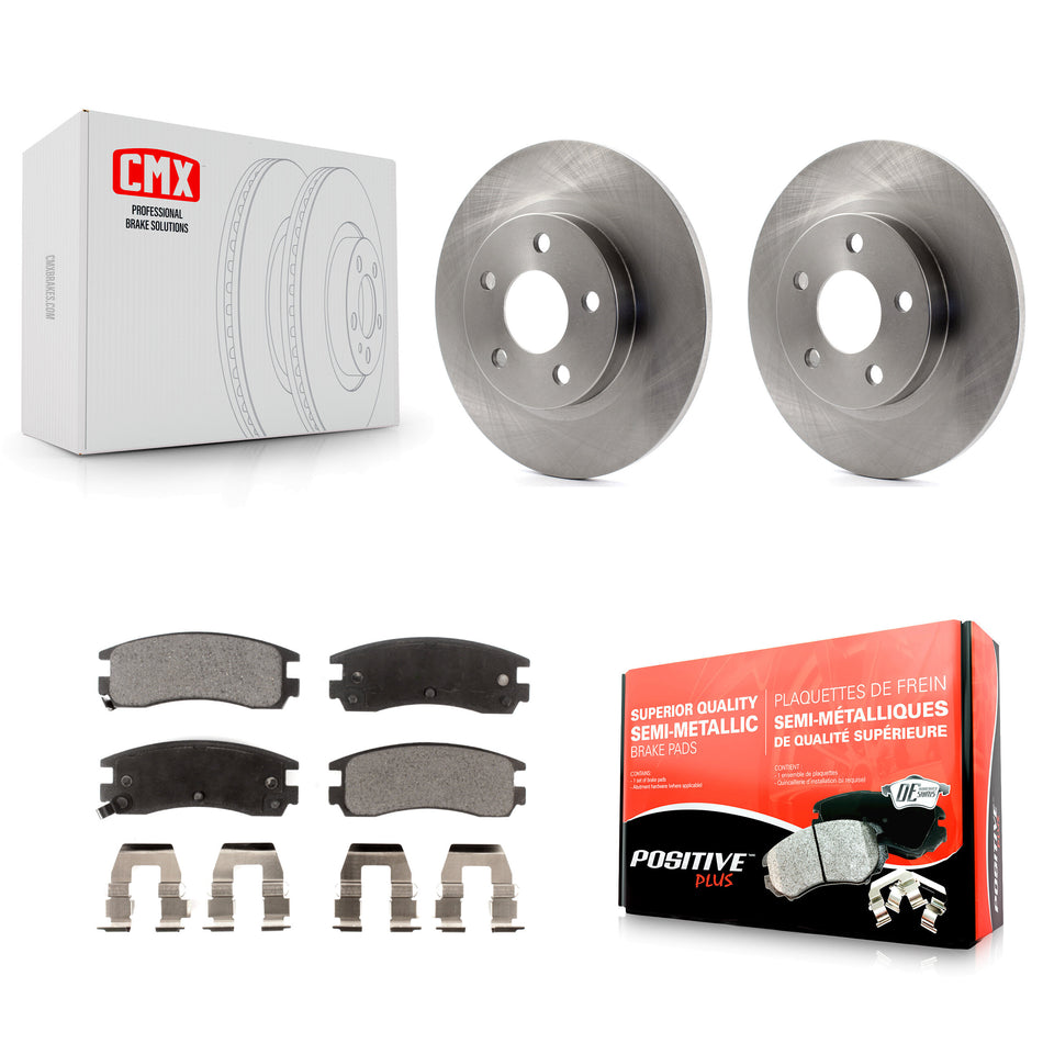 Rear Disc Brake Rotors And Semi-Metallic Pads Kit For Cadillac DeVille Buick Park Avenue Seville Pontiac Bonneville K8F-101501