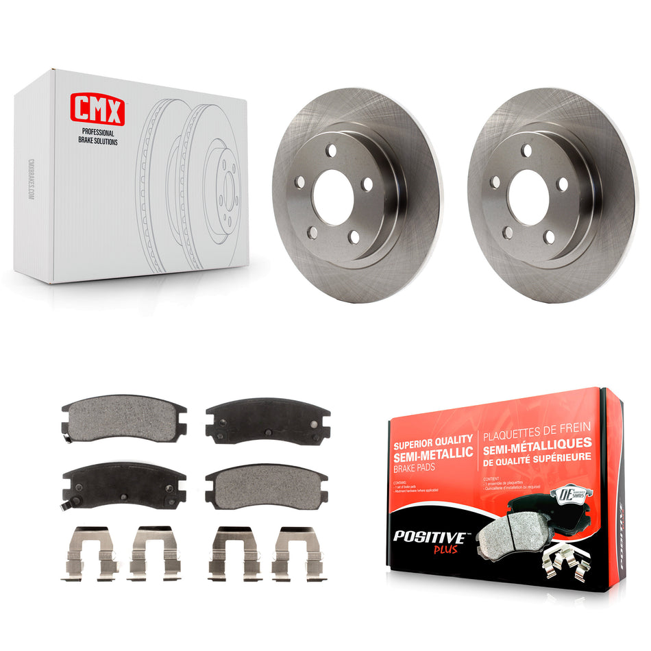 Rear Disc Brake Rotors And Semi-Metallic Pads Kit For Buick LeSabre Park Avenue Pontiac Bonneville Oldsmobile Aurora Cadillac Eldorado K8F-101511