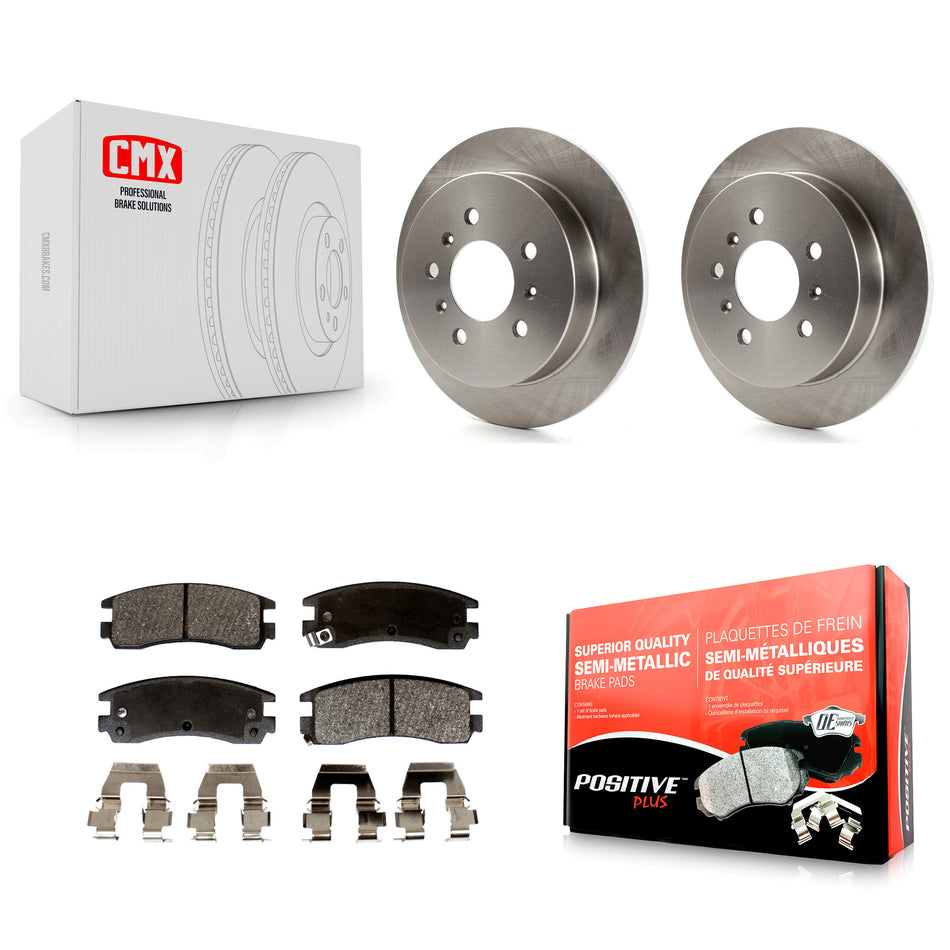 Rear Disc Brake Rotors And Semi-Metallic Pads Kit For Chevrolet Impala Buick Pontiac Century Grand Am Monte Carlo Oldsmobile Prix Venture Alero Regal Intrigue LaCrosse Allure K8F-101537