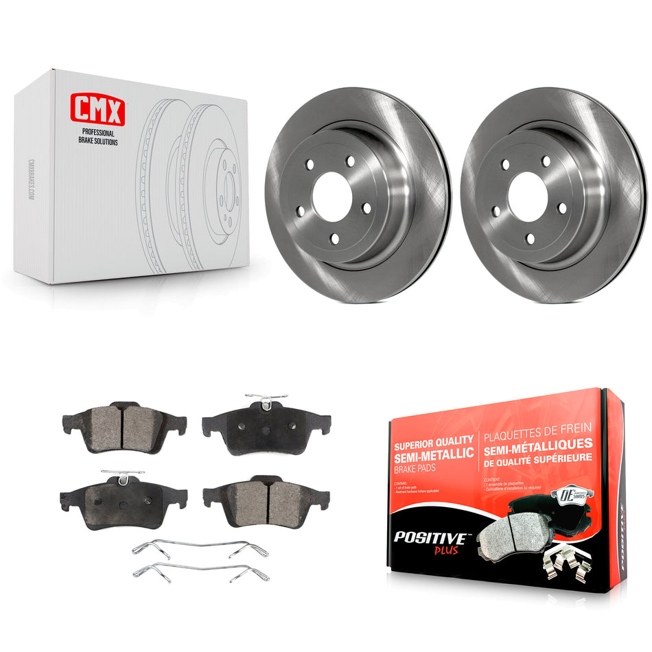 Rear Disc Brake Rotors And Semi-Metallic Pads Kit For 2008-2010 Chevrolet Cobalt SS K8F-101551