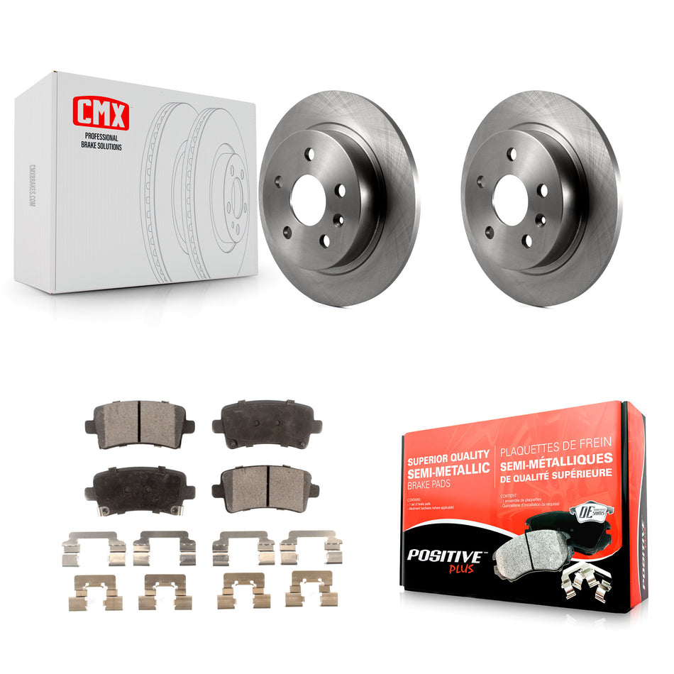 Rear Disc Brake Rotors And Semi-Metallic Pads Kit For Chevrolet Malibu Buick LaCrosse Regal Limited K8F-101566
