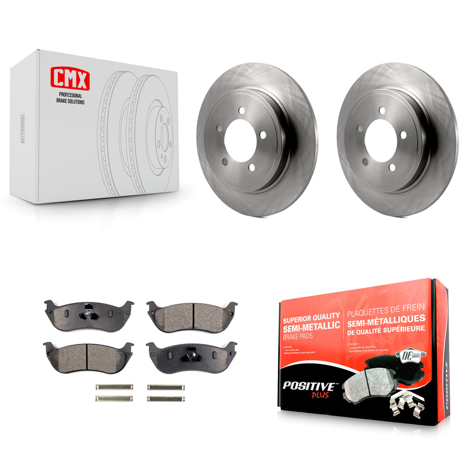 Rear Disc Brake Rotors And Semi-Metallic Pads Kit For Ford Explorer Mercury Mountaineer K8F-101593