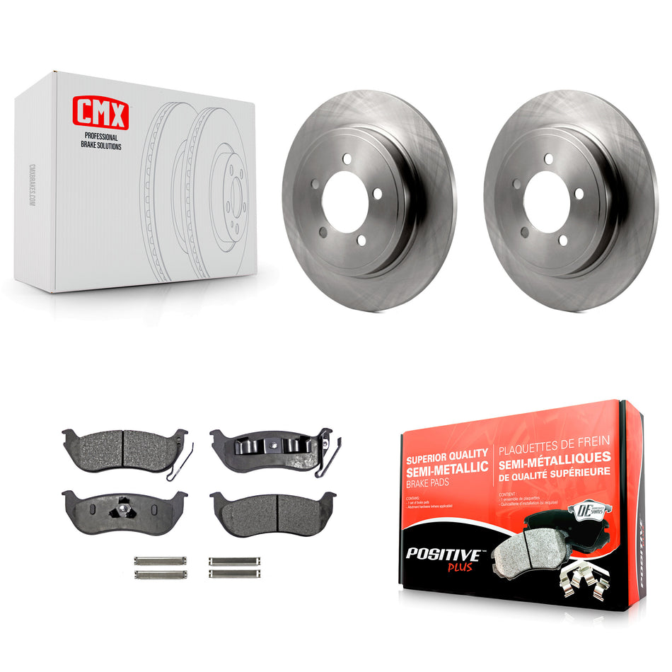 Rear Disc Brake Rotors And Semi-Metallic Pads Kit For Ford Explorer Sport Trac Mercury Mountaineer K8F-101594