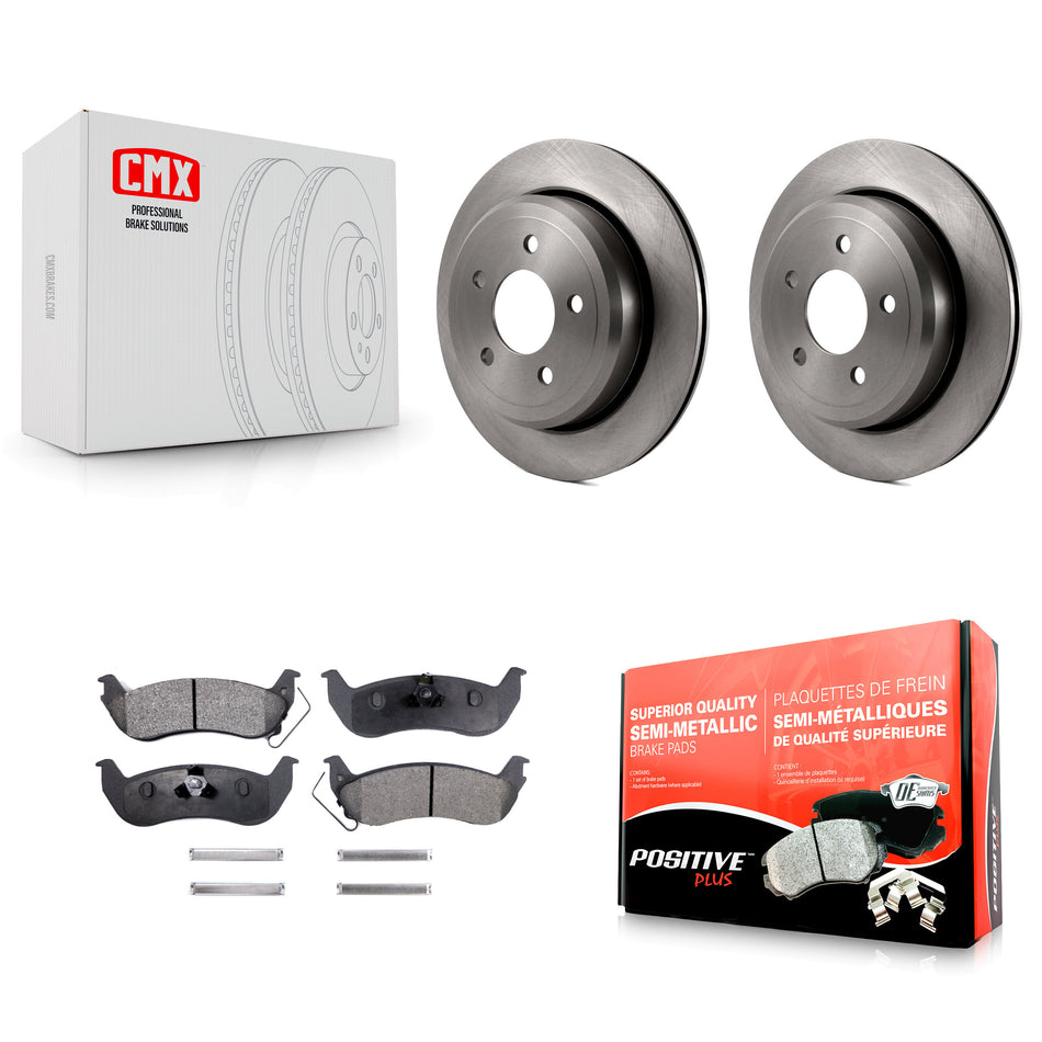Rear Disc Brake Rotors And Semi-Metallic Pads Kit For Ford Crown Victoria Mercury Grand Marquis Marauder K8F-101598