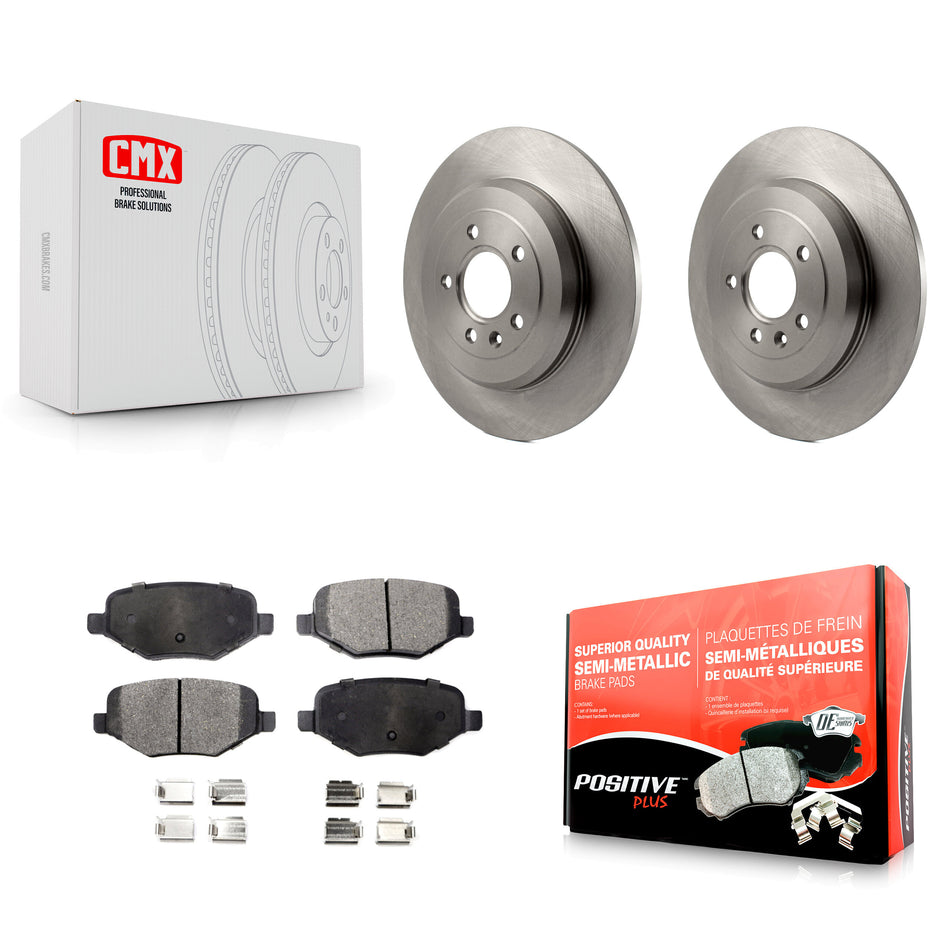 Rear Disc Brake Rotors And Semi-Metallic Pads Kit For Ford Explorer Edge Taurus Flex Lincoln MKX MKS MKT K8F-101620