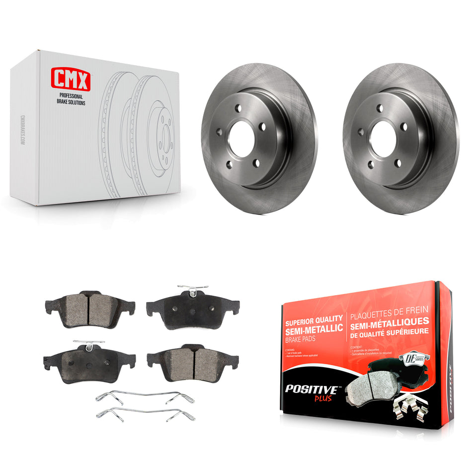 Rear Disc Brake Rotors And Semi-Metallic Pads Kit For Ford Focus K8F-101625