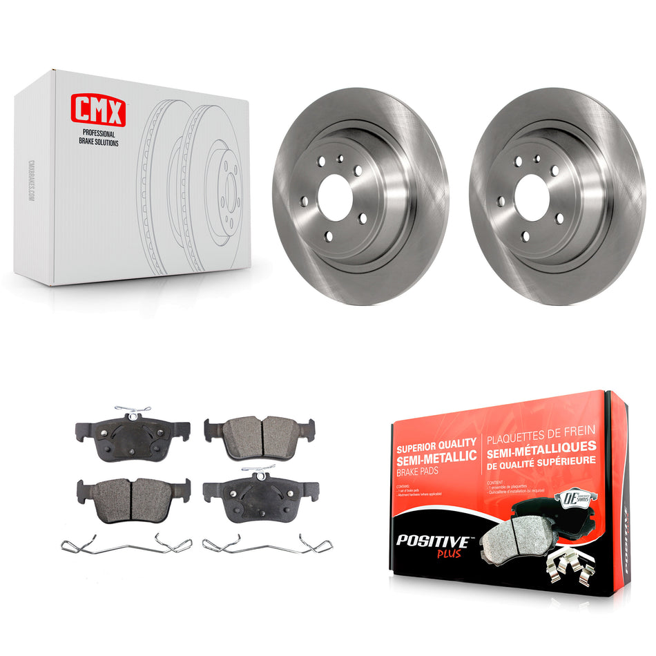Rear Disc Brake Rotors And Semi-Metallic Pads Kit For Ford Fusion Lincoln MKZ K8F-101631