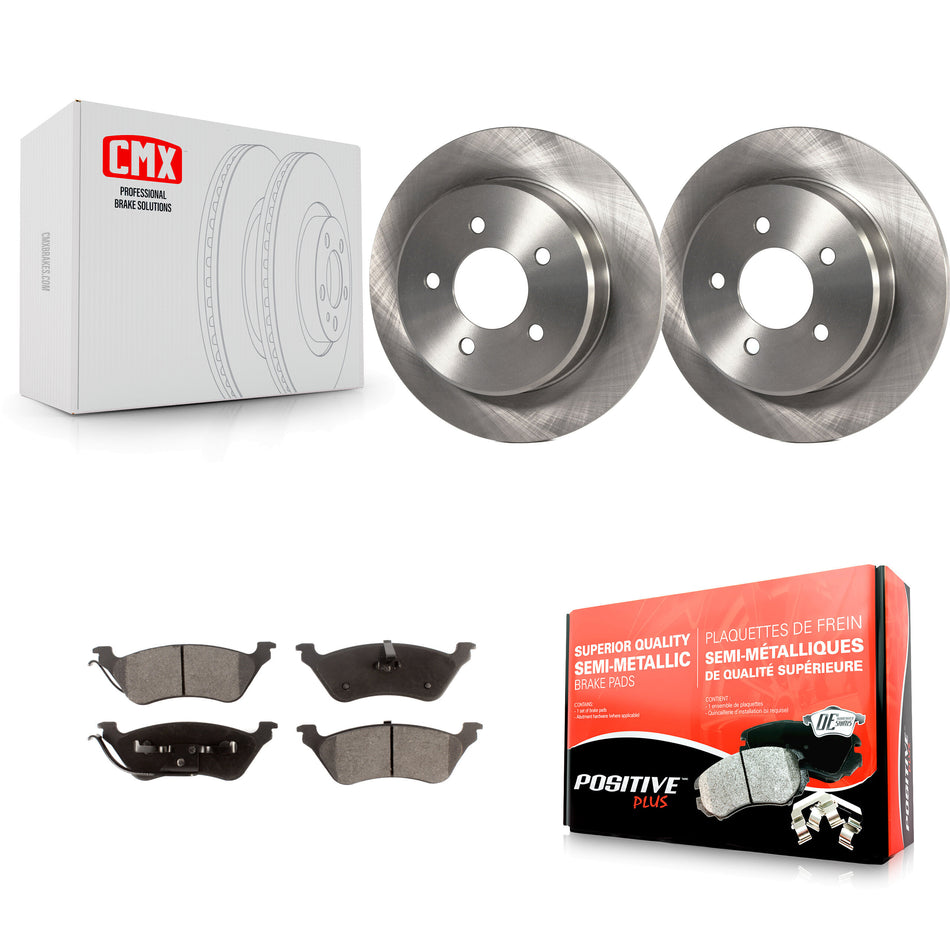 Rear Disc Brake Rotors And Semi-Metallic Pads Kit For Dodge Grand Caravan Chrysler Town & Country Voyager K8F-101643