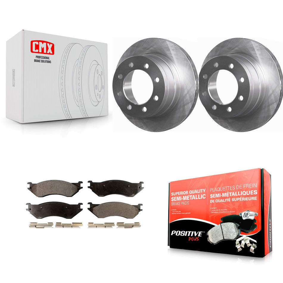 Rear Disc Brake Rotors And Semi-Metallic Pads Kit For Dodge Ram 2500 1500 3500 K8F-101650