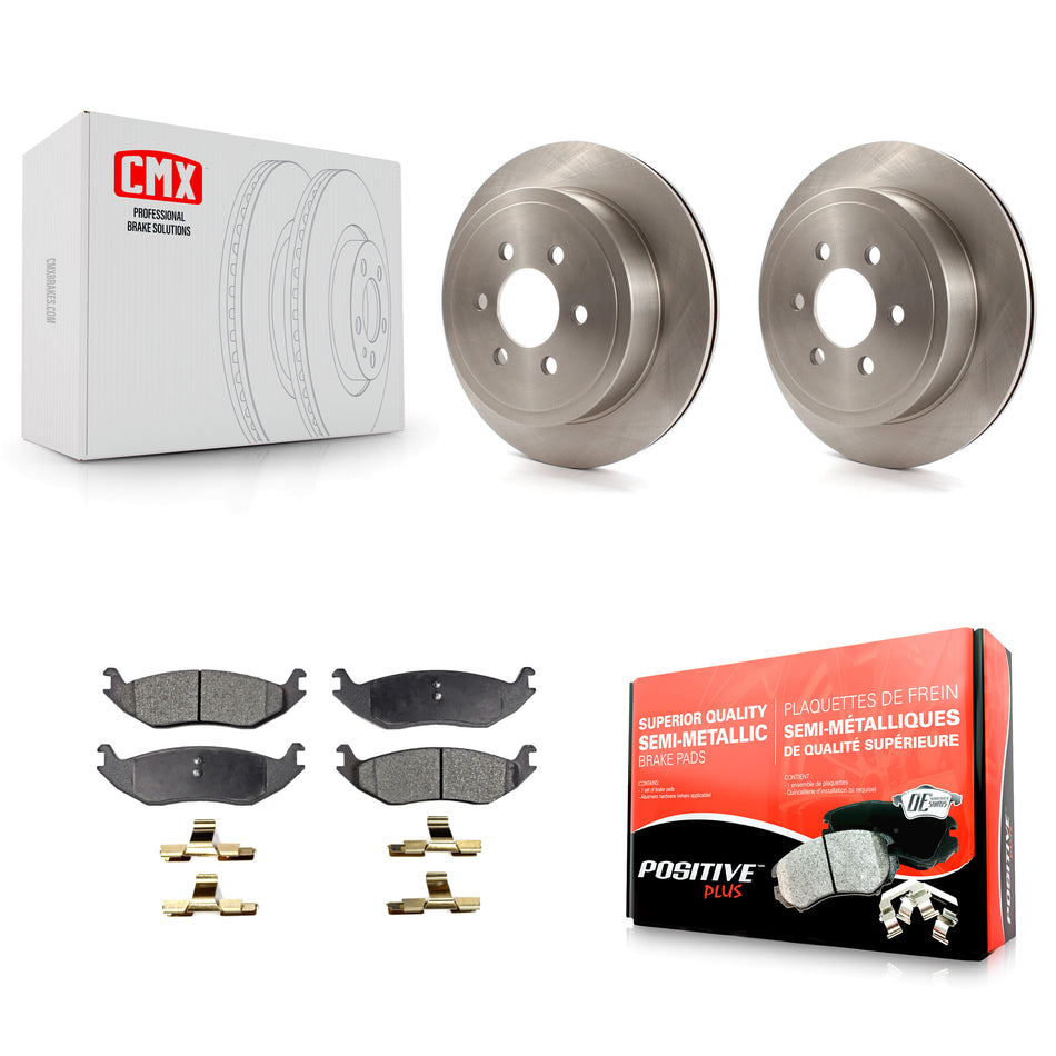 Rear Disc Brake Rotors And Semi-Metallic Pads Kit For 2003 Dodge Durango K8F-101651