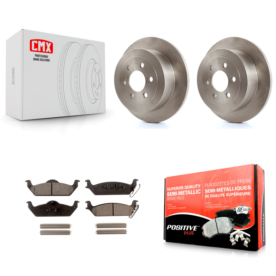 Rear Disc Brake Rotors And Semi-Metallic Pads Kit For 2003-2004 Dodge Dakota K8F-101652
