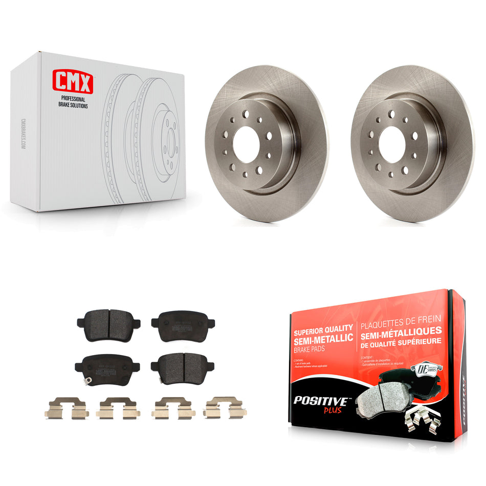 Rear Disc Brake Rotors And Semi-Metallic Pads Kit For 2014-2020 Fiat 500L K8F-101684