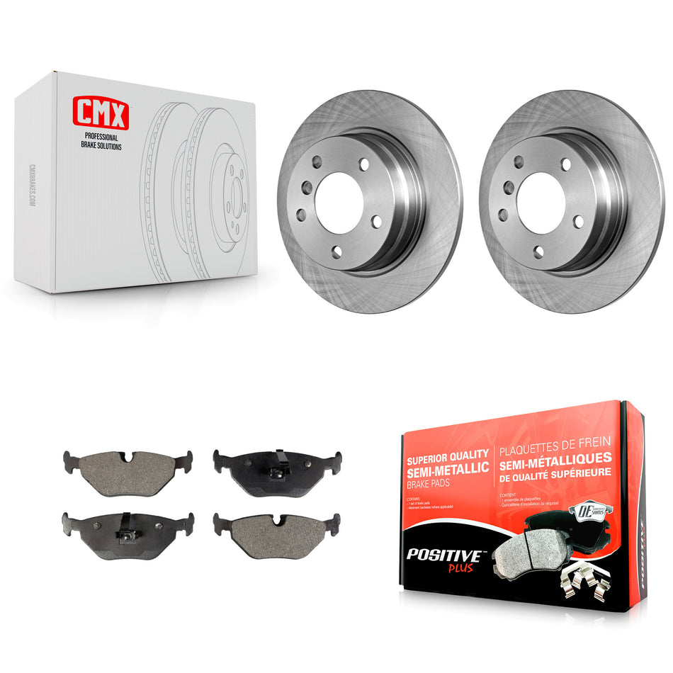 Rear Disc Brake Rotors And Semi-Metallic Pads Kit For BMW 318i 328i 328is 323is 318is K8F-101694