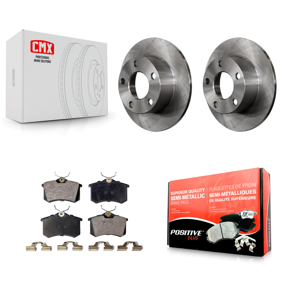 Rear Disc Brake Rotors And Semi-Metallic Pads Kit For Volkswagen Passat Audi A6 K8F-101698
