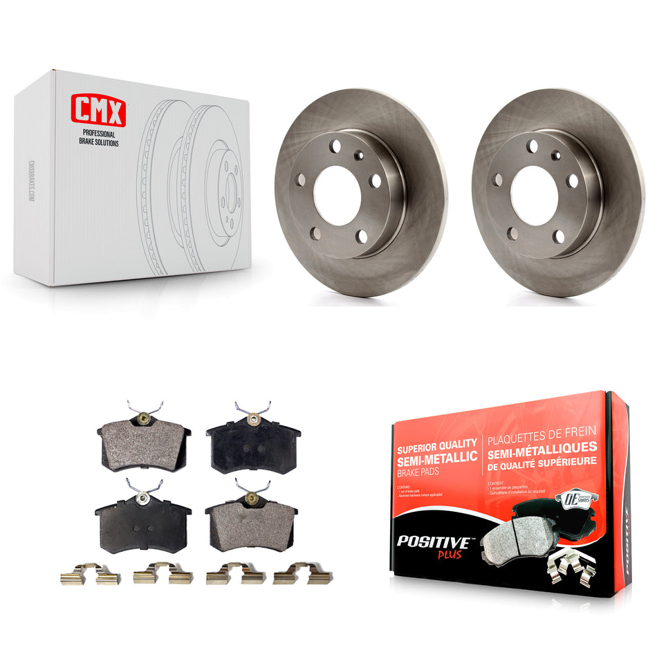 Rear Disc Brake Rotors And Semi-Metallic Pads Kit For Audi A4 Quattro With 245mm Diameter Rotor K8F-101700