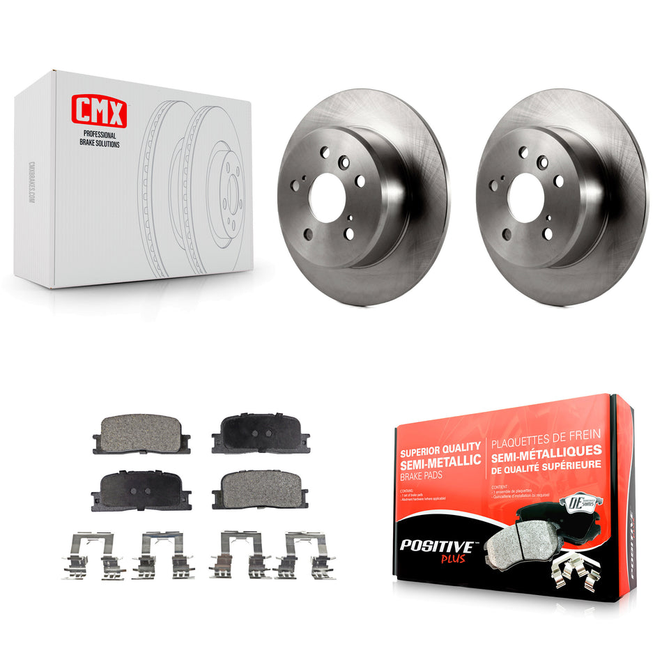 Rear Disc Brake Rotors And Semi-Metallic Pads Kit For 2001-2003 Toyota Highlander FWD K8F-101702