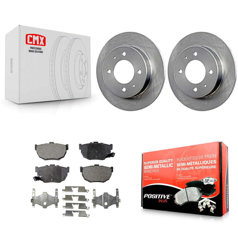 Rear Disc Brake Rotors And Semi-Metallic Pads Kit For Hyundai Elantra Tiburon K8F-101707
