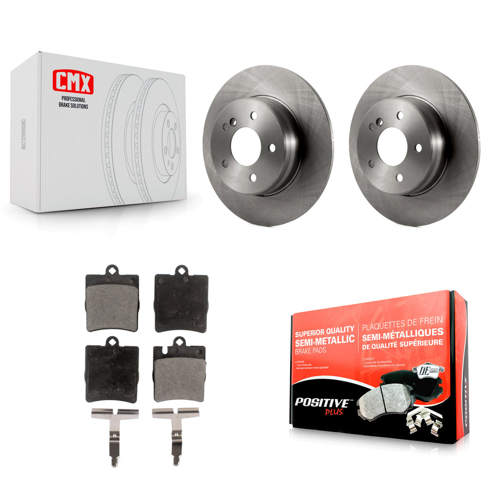 Rear Disc Brake Rotors And Semi-Metallic Pads Kit For Mercedes-Benz E320 C230 C240 CLK320 CLK350 C320 C280 E430 SLK350 CLK430 C350 SLK300 K8F-101713