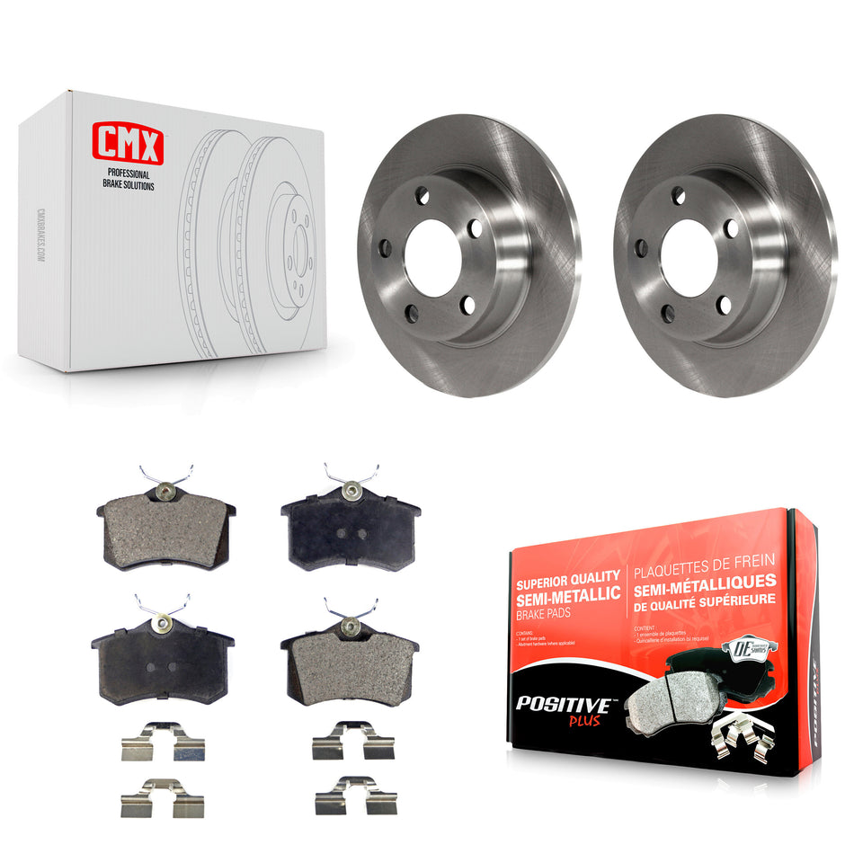 Rear Disc Brake Rotors And Semi-Metallic Pads Kit For Audi A6 Quattro Allroad K8F-101731