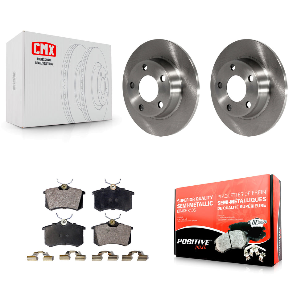 Rear Disc Brake Rotors And Semi-Metallic Pads Kit For Audi A6 Quattro Allroad K8F-101732
