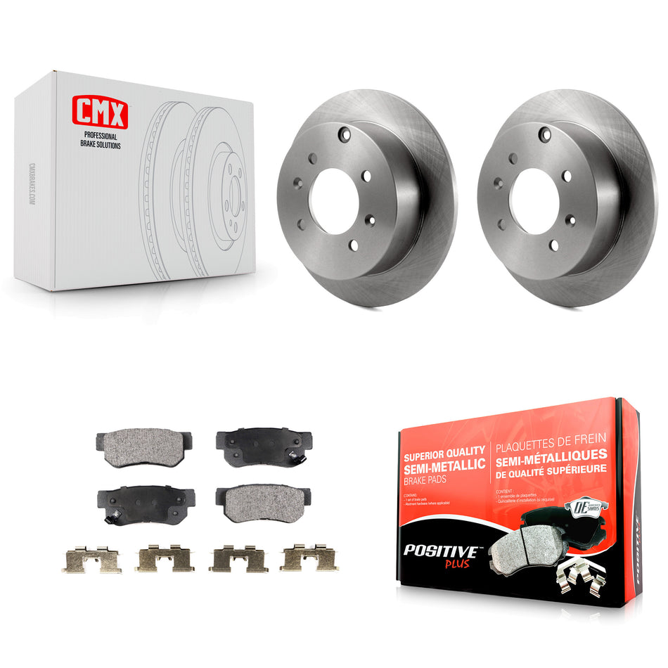 Rear Disc Brake Rotors And Semi-Metallic Pads Kit For Hyundai Sonata Kia Optima Magentis K8F-101736