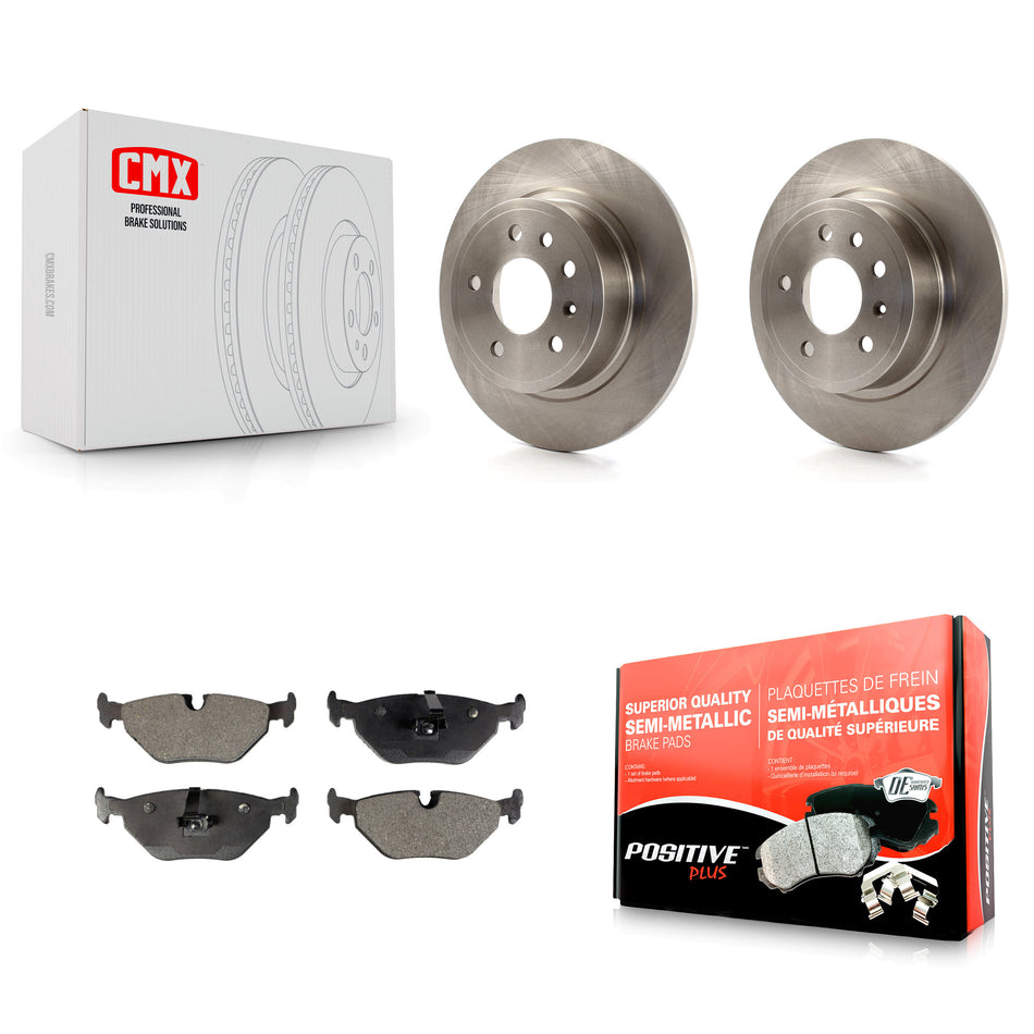 Rear Disc Brake Rotors And Semi-Metallic Pads Kit For Saab 9-5 K8F-101737