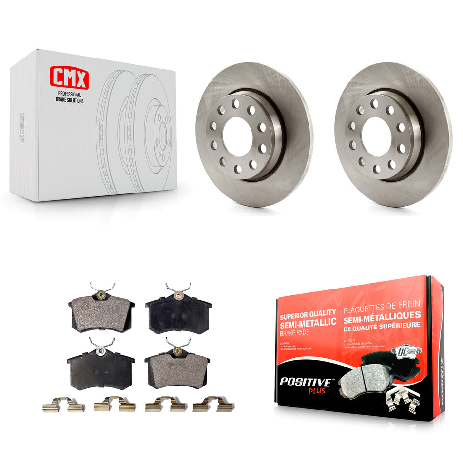 Rear Disc Brake Rotors And Semi-Metallic Pads Kit For Audi A4 Quattro With 255mm Diameter Rotor K8F-101751