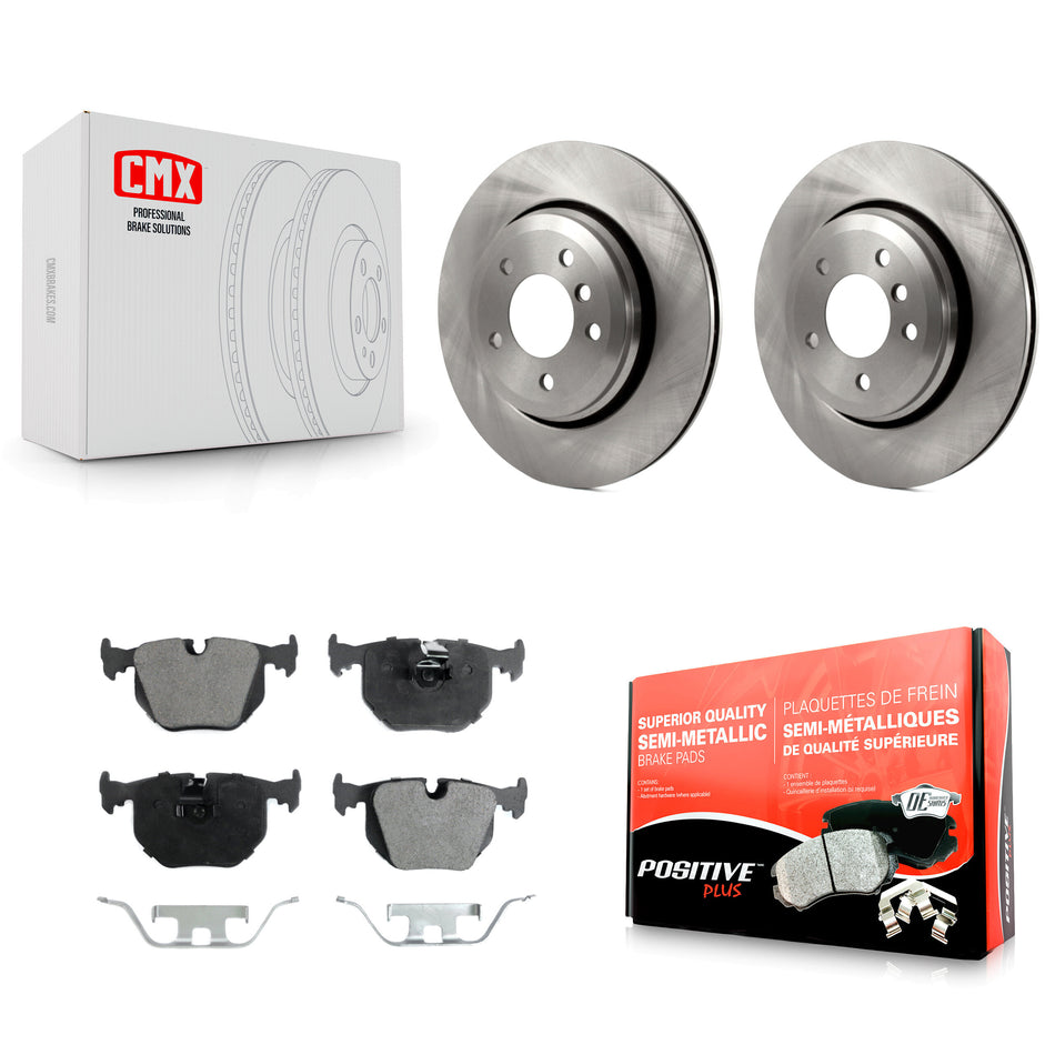 Rear Disc Brake Rotors And Semi-Metallic Pads Kit For BMW 330Ci 330i 330xi K8F-101755