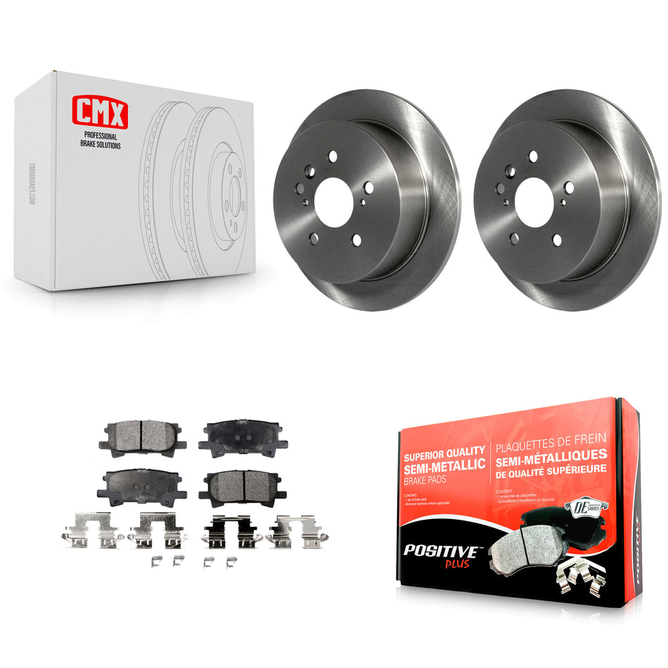 Rear Disc Brake Rotors And Semi-Metallic Pads Kit For Lexus Toyota Highlander RX350 RX330 RX400h K8F-101773