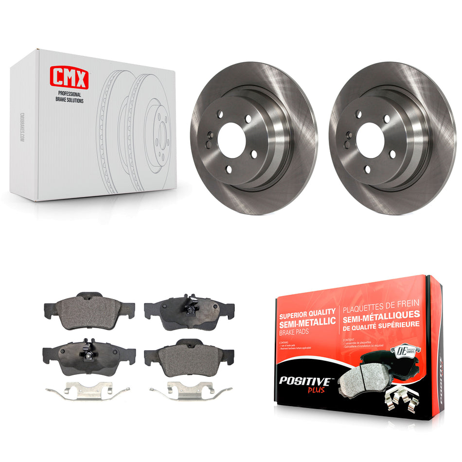 Rear Disc Brake Rotors And Semi-Metallic Pads Kit For Mercedes-Benz E320 E350 E500 E250 E63 AMG E300 K8F-101775
