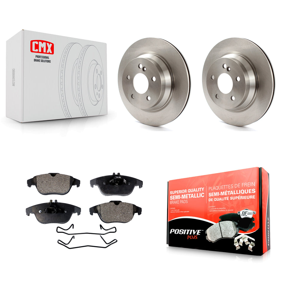 Rear Disc Brake Rotors And Semi-Metallic Pads Kit For Mercedes-Benz GLK350 E350 GLK250 K8F-101779