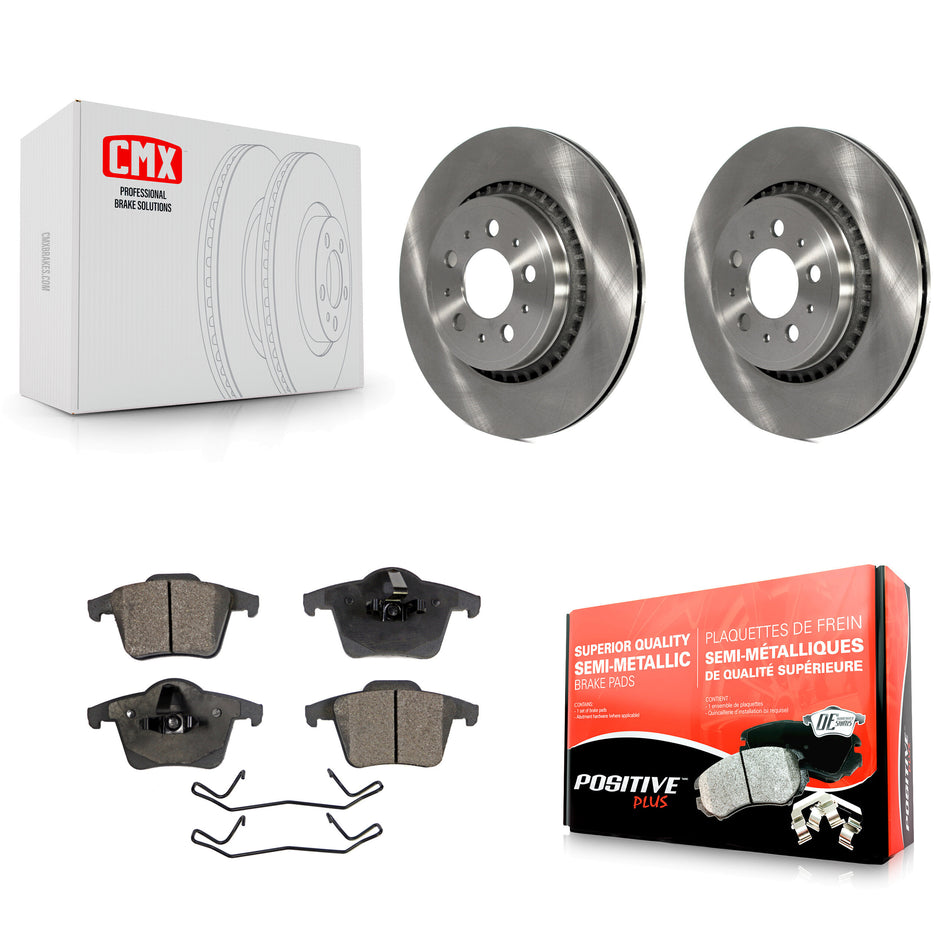 Rear Disc Brake Rotors And Semi-Metallic Pads Kit For 2003-2014 Volvo XC90 K8F-101781