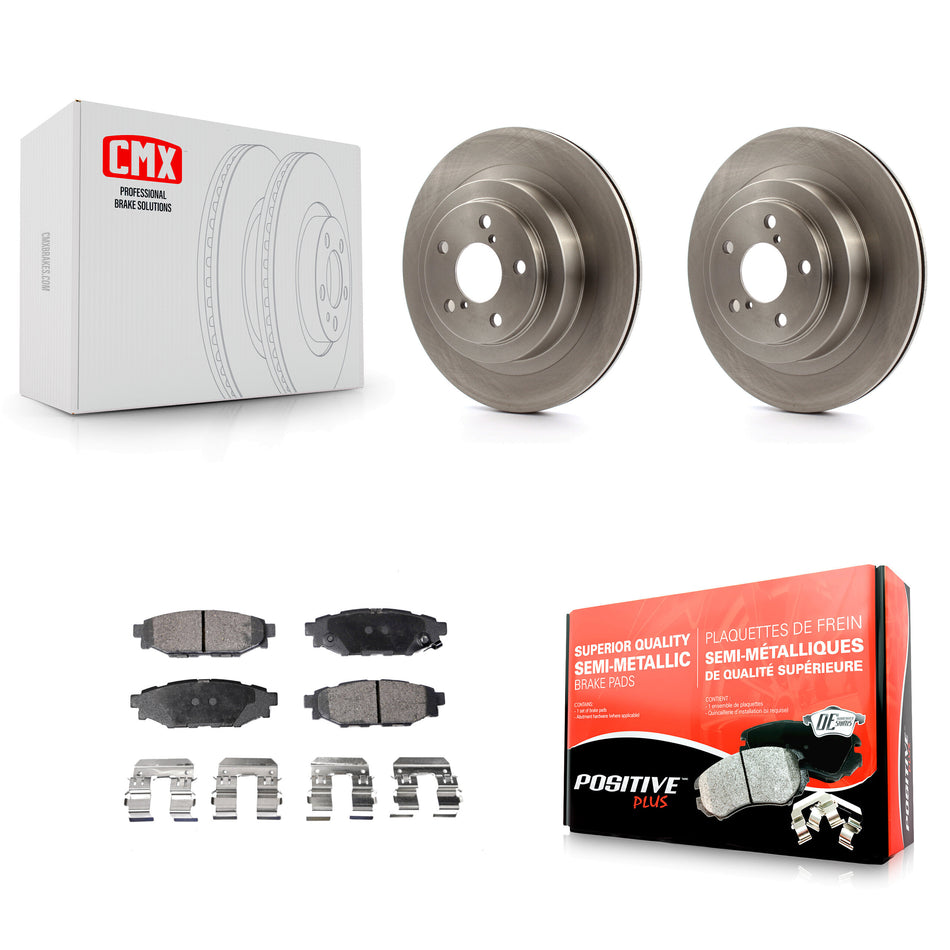 Rear Disc Brake Rotors And Semi-Metallic Pads Kit For Subaru Legacy K8F-101800