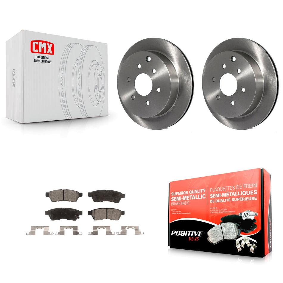 Rear Disc Brake Rotors And Semi-Metallic Pads Kit For Nissan Frontier Xterra Suzuki Equator K8F-101806