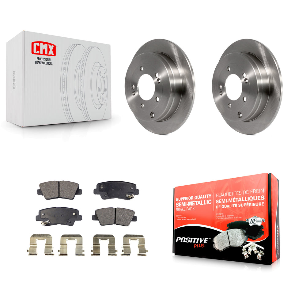 Rear Disc Brake Rotors And Semi-Metallic Pads Kit For 2007-2009 Kia Amanti K8F-101814