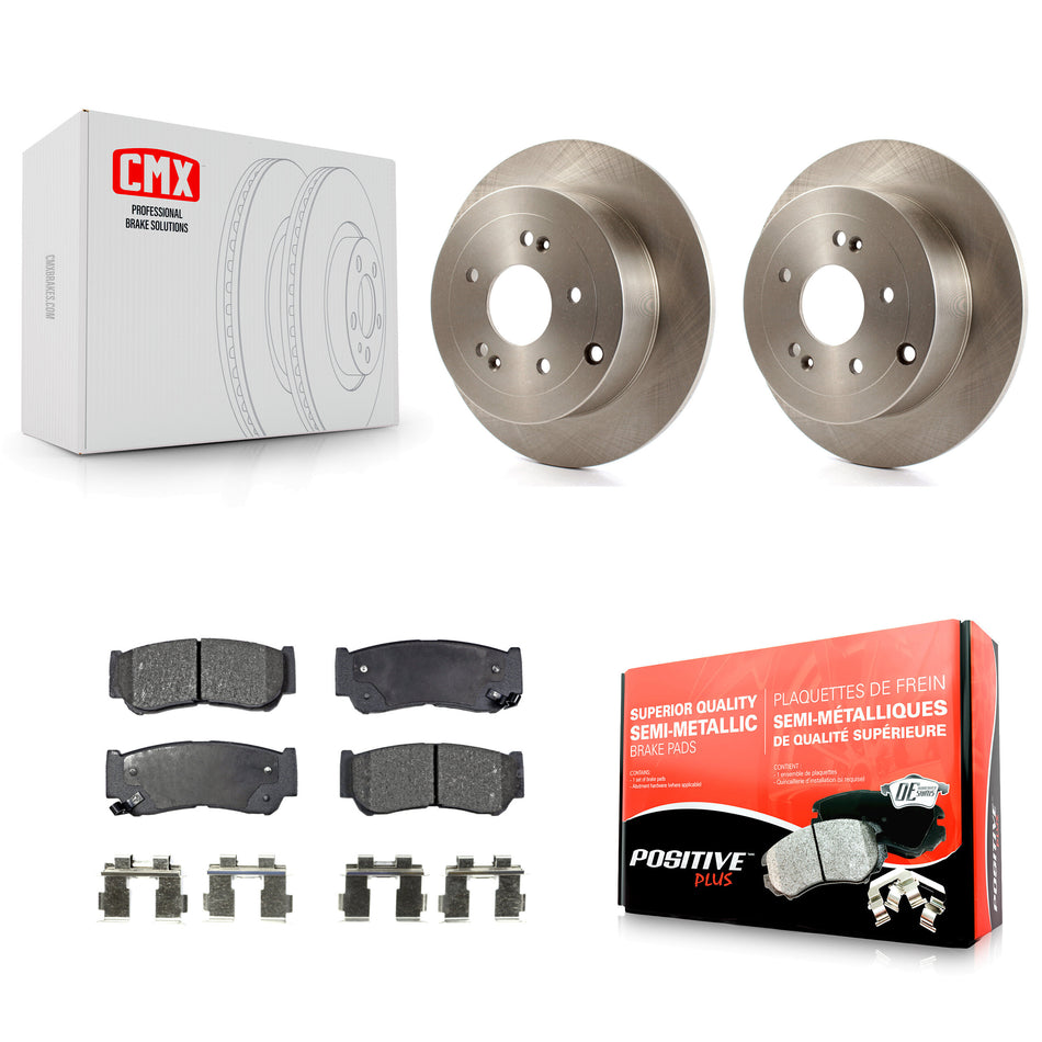 Rear Disc Brake Rotors And Semi-Metallic Pads Kit For 2007-2009 Hyundai Santa Fe K8F-101834
