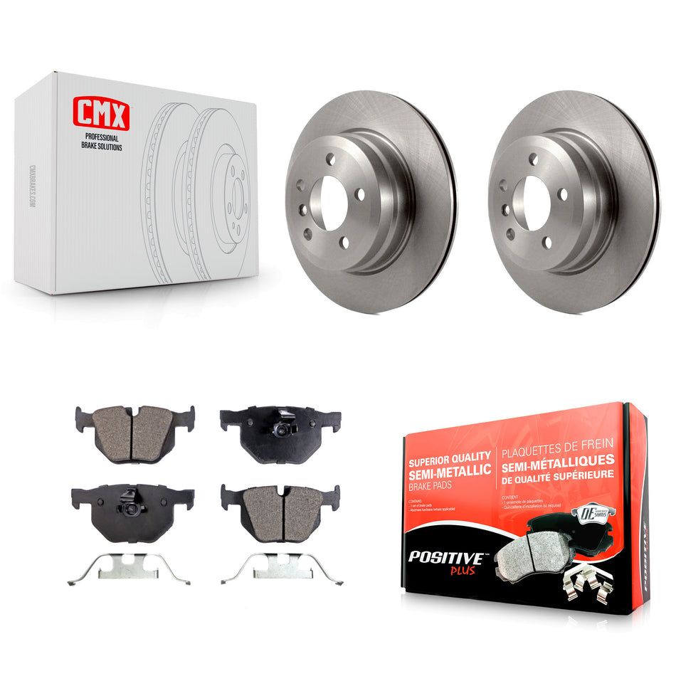 Rear Disc Brake Rotors And Semi-Metallic Pads Kit For BMW X5 X6 K8F-101859