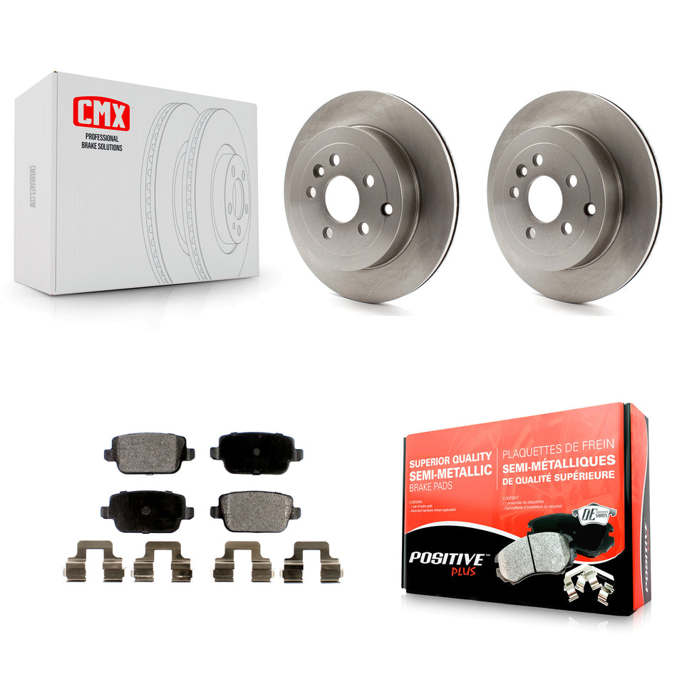 Rear Disc Brake Rotors And Semi-Metallic Pads Kit For 2008-2011 Land Rover LR2 K8F-101876