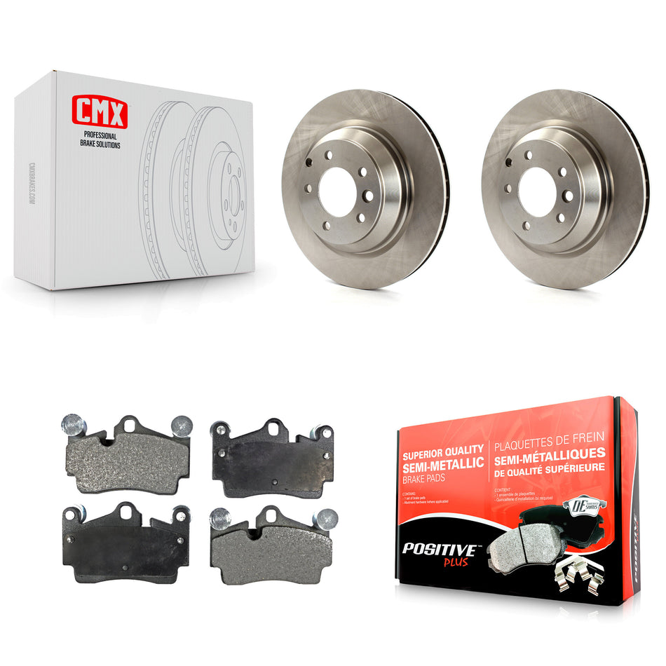 Rear Disc Brake Rotors And Semi-Metallic Pads Kit For Porsche Cayenne Audi Q7 With 358mm Diameter Rotor K8F-101878